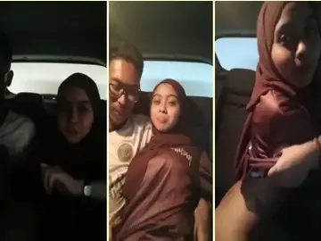 Cewek Jilbab Cantik Diewe Suami Orang Di Mobil poster